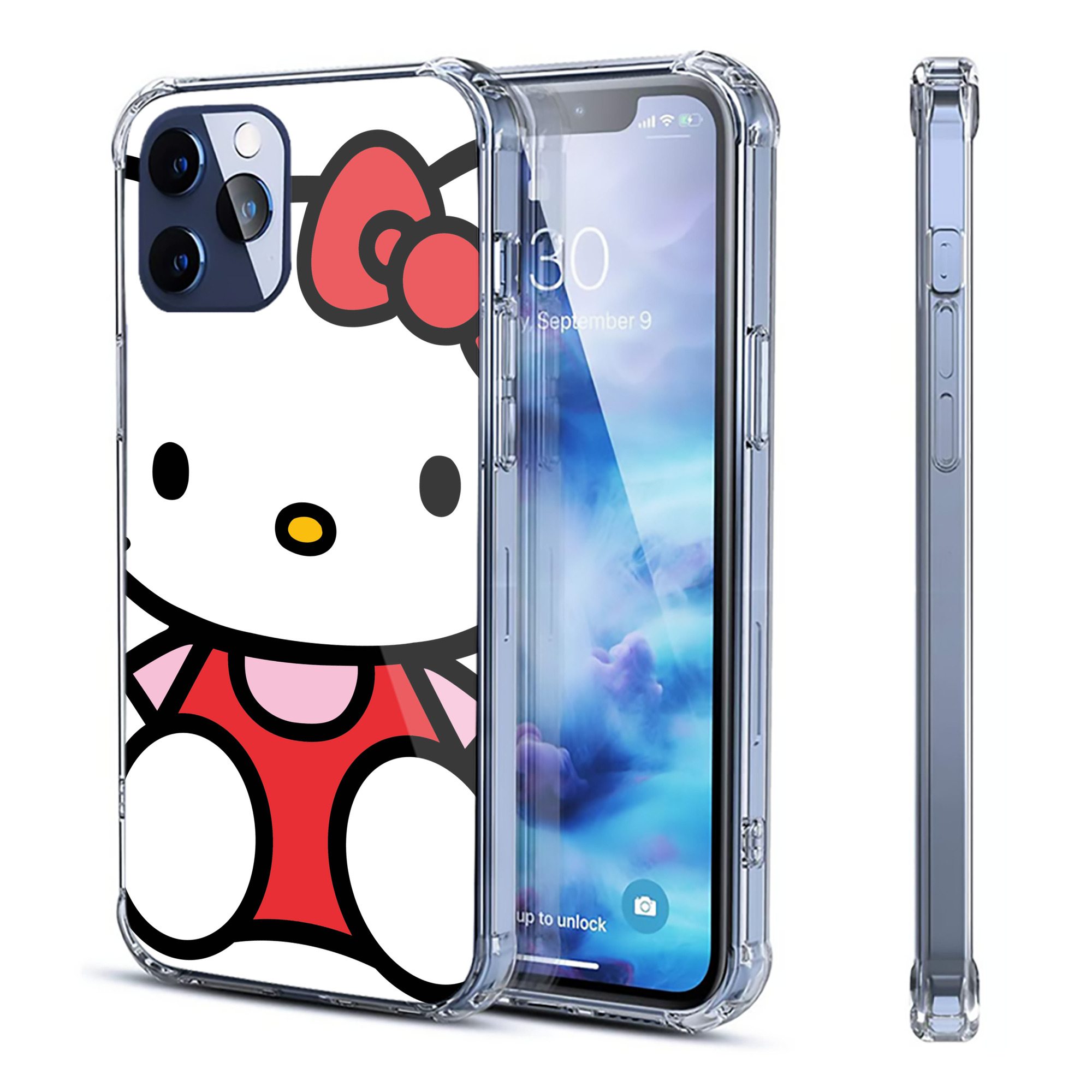 （画像用） Hello Kitty ハローキティ 【iPhone 12シリーズ対応】透明スマホケース（クリアソフトケース）